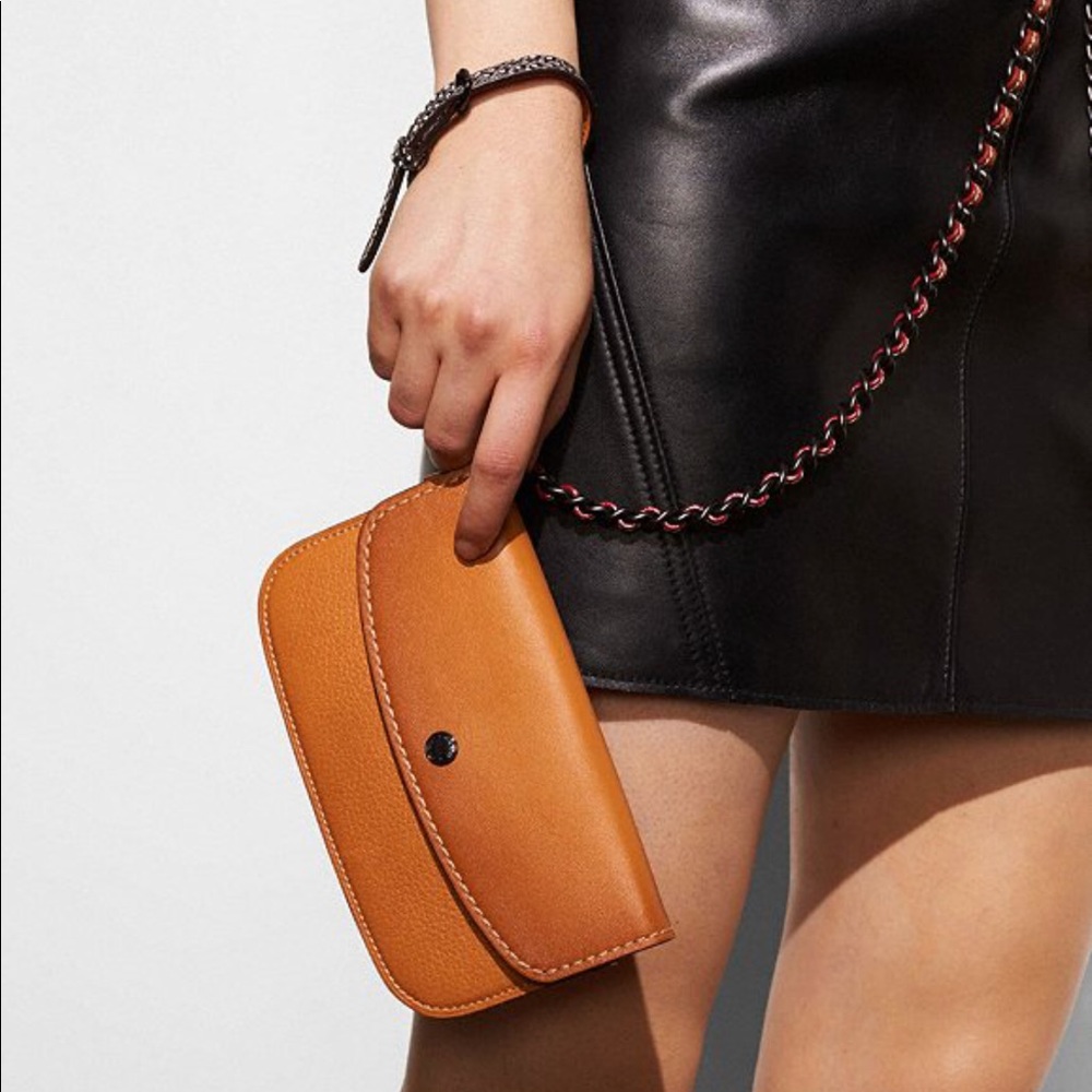 NEW-ish. Coach Wristlet with removable chain strap